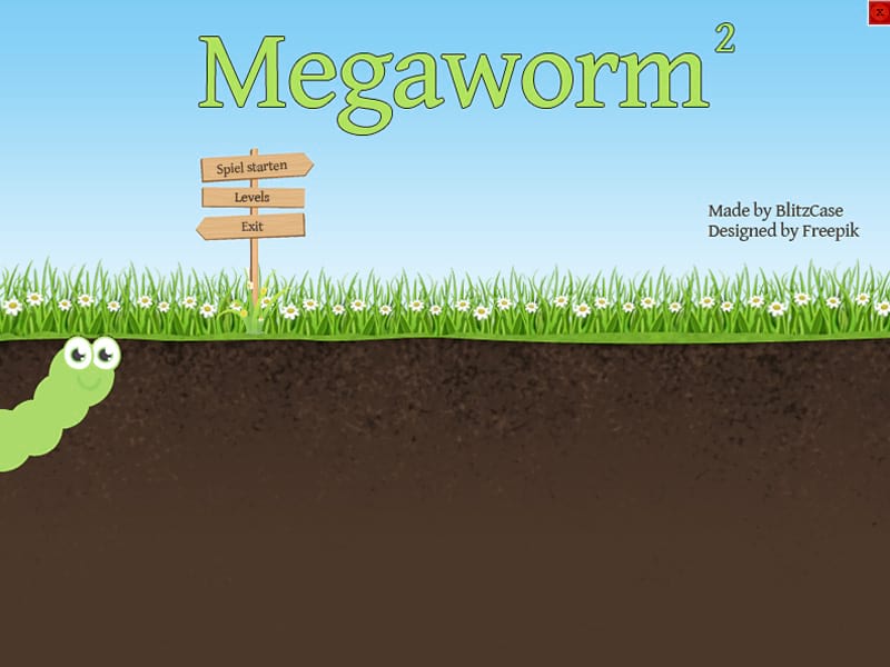 Megaworm 2 Startbildschirm